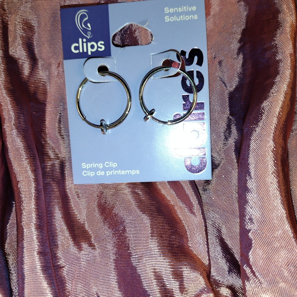 Claire's Silvertone Sensitive Solutions Collection Hoop Earrings